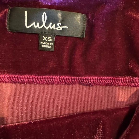 Lulus Elegant Velvet Long Sleeve Dress in Rich Mauve Purple Sz XS - Picture 9 of 16